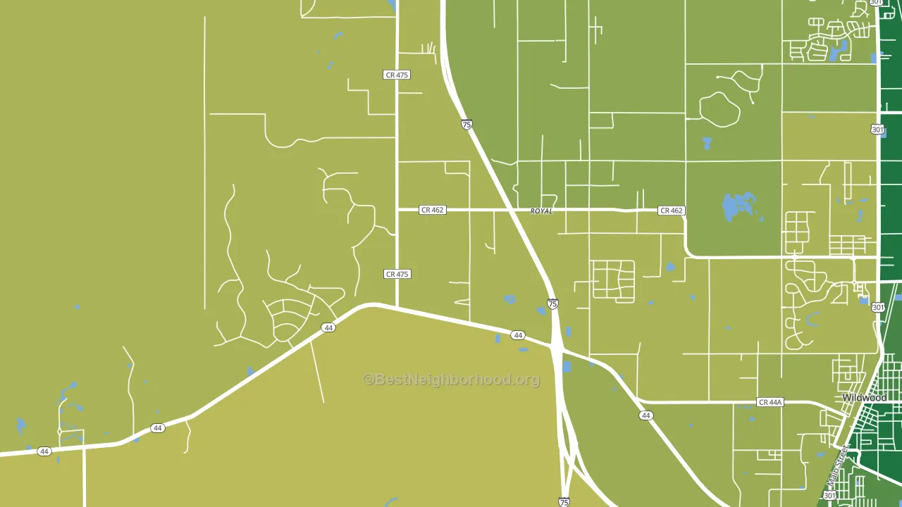 Royal, FL block-group voter-turnout map