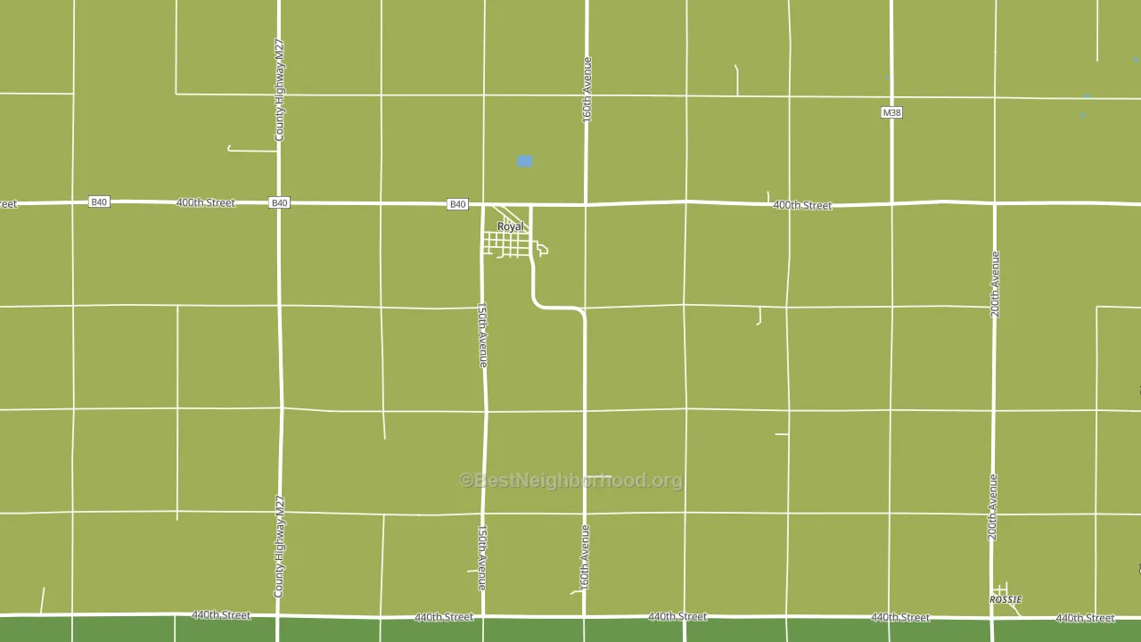 Royal, IA block-group voter-turnout map