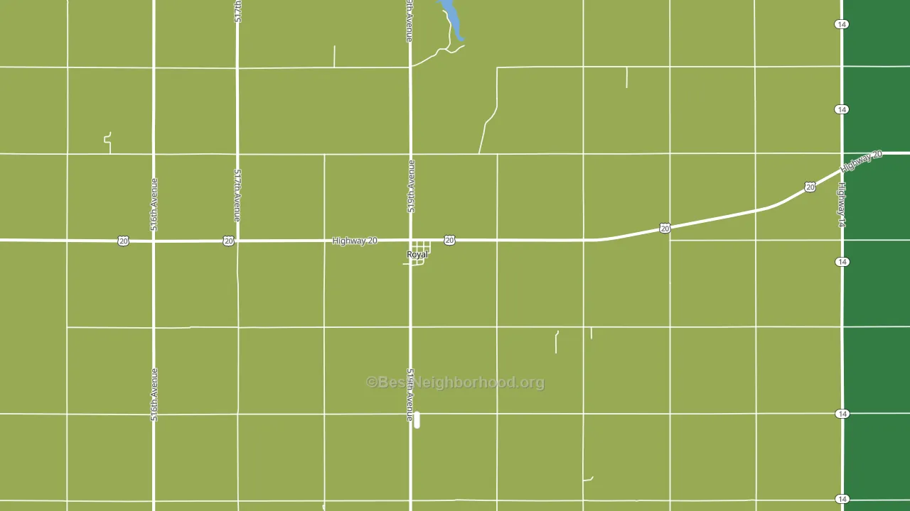 Royal, NE block-group voter-turnout map