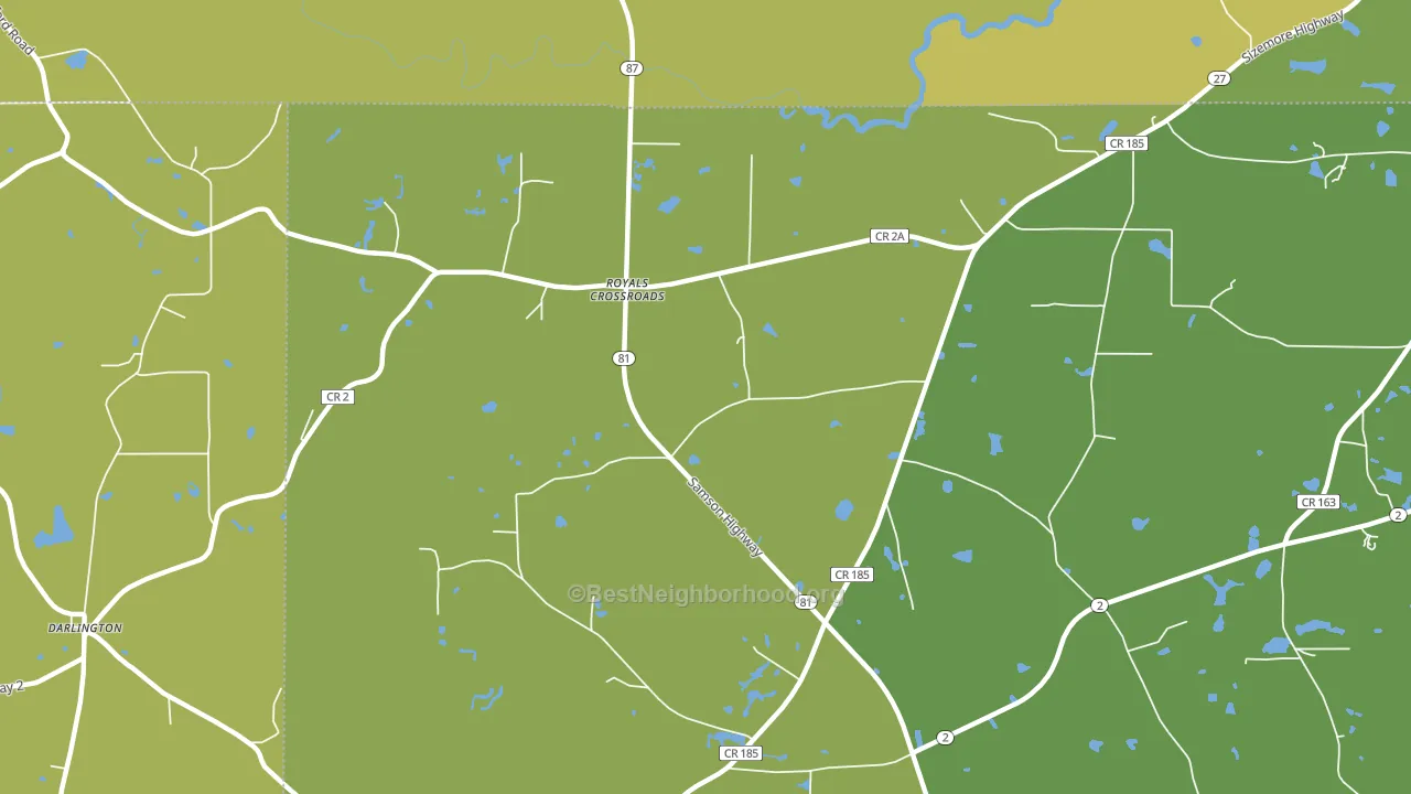 Royals Crossroads, FL block-group voter-turnout map