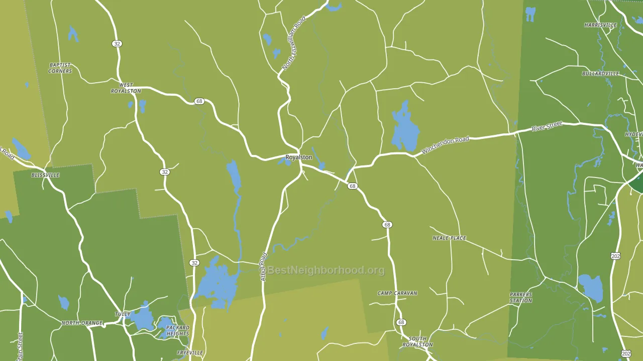 Royalston, MA block-group voter-turnout map