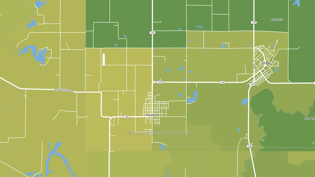 Royalton, IL block-group voter-turnout map