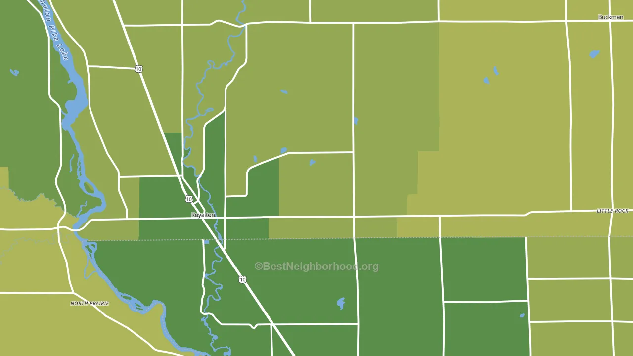 Royalton, MN block-group voter-turnout map
