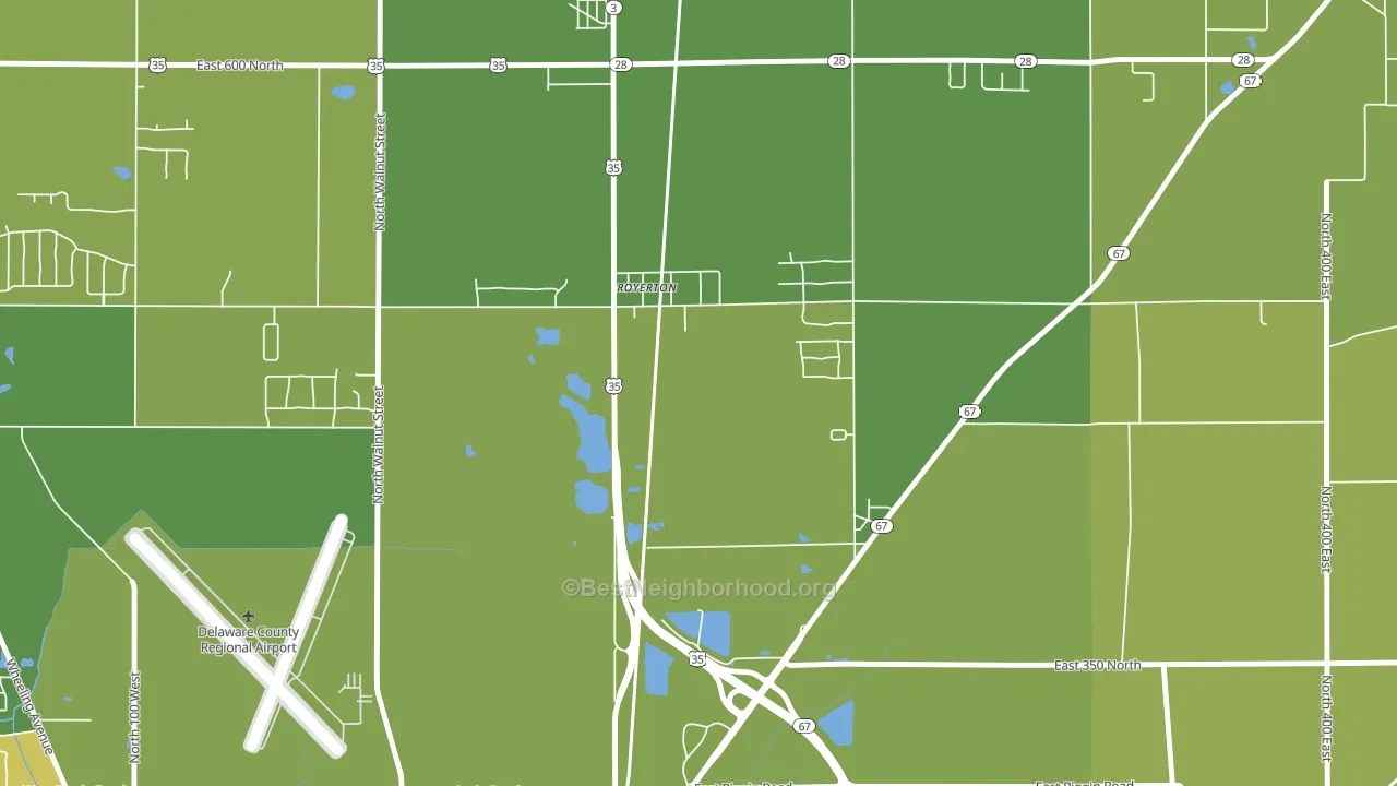 Royerton, IN block-group voter-turnout map