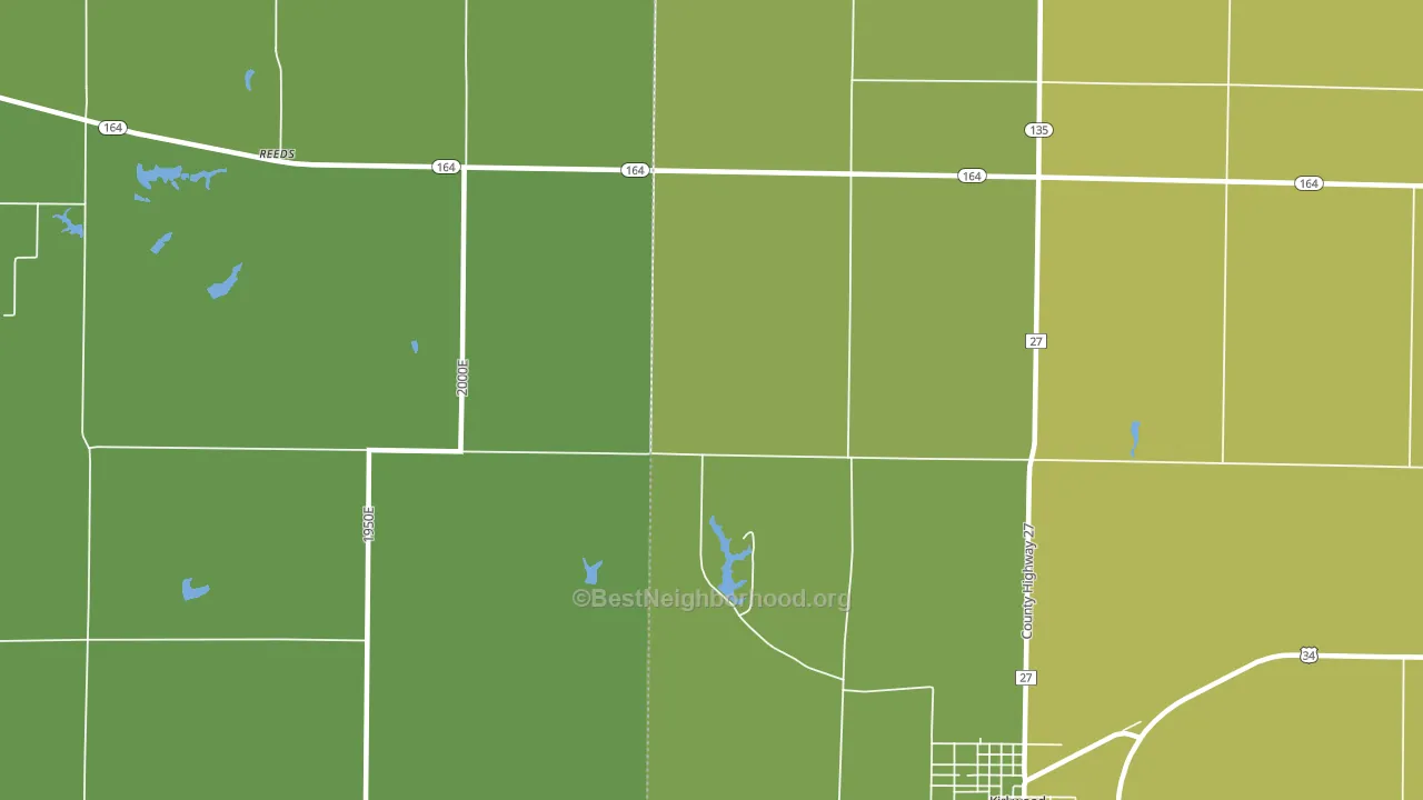 Rozetta, IL block-group voter-turnout map