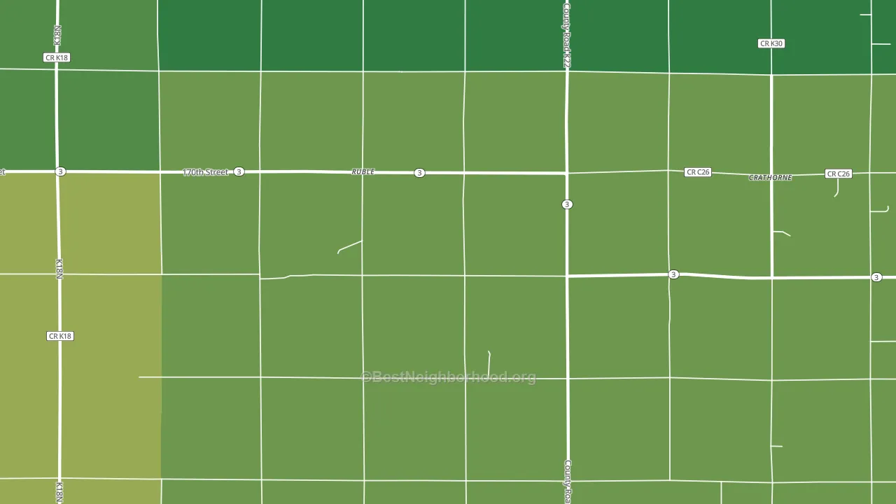 Ruble, IA block-group voter-turnout map