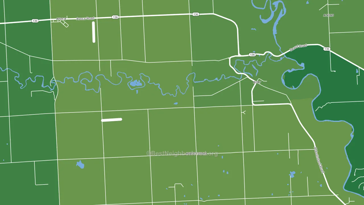 Ruby, MI block-group voter-turnout map