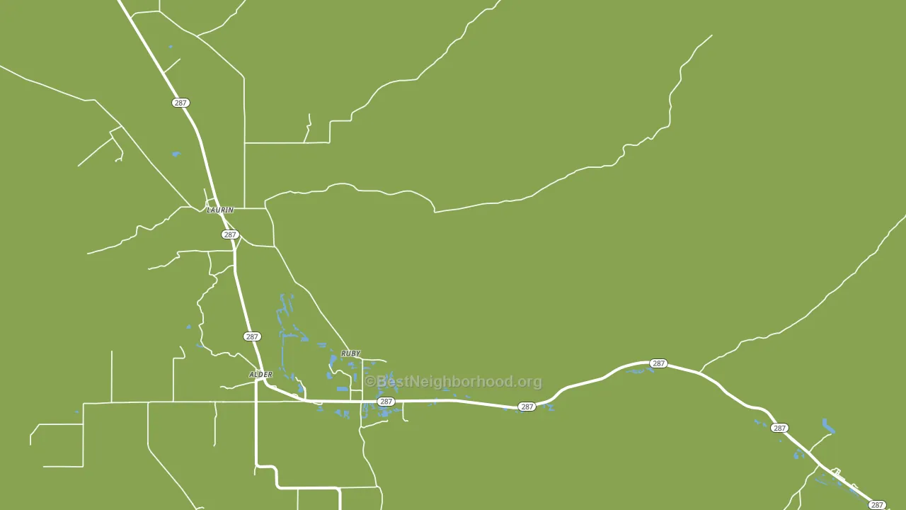 Ruby, MT block-group voter-turnout map