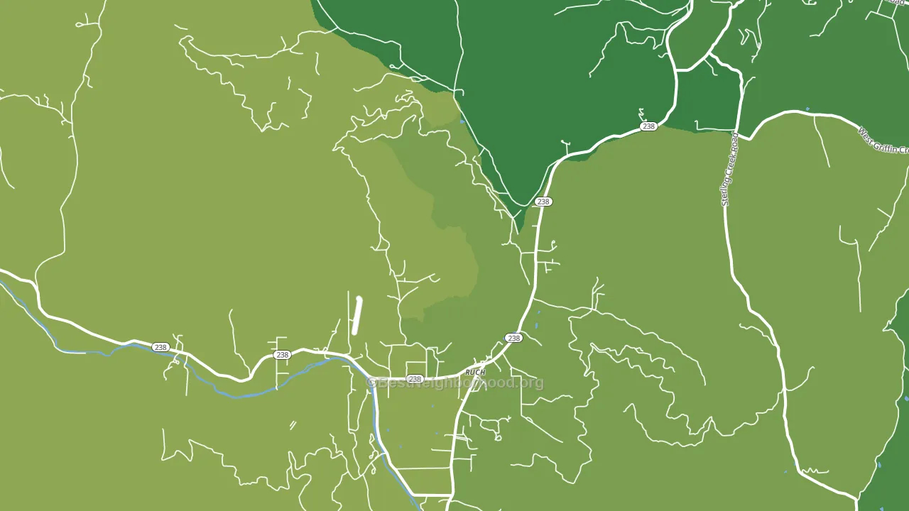 Ruch, OR block-group voter-turnout map