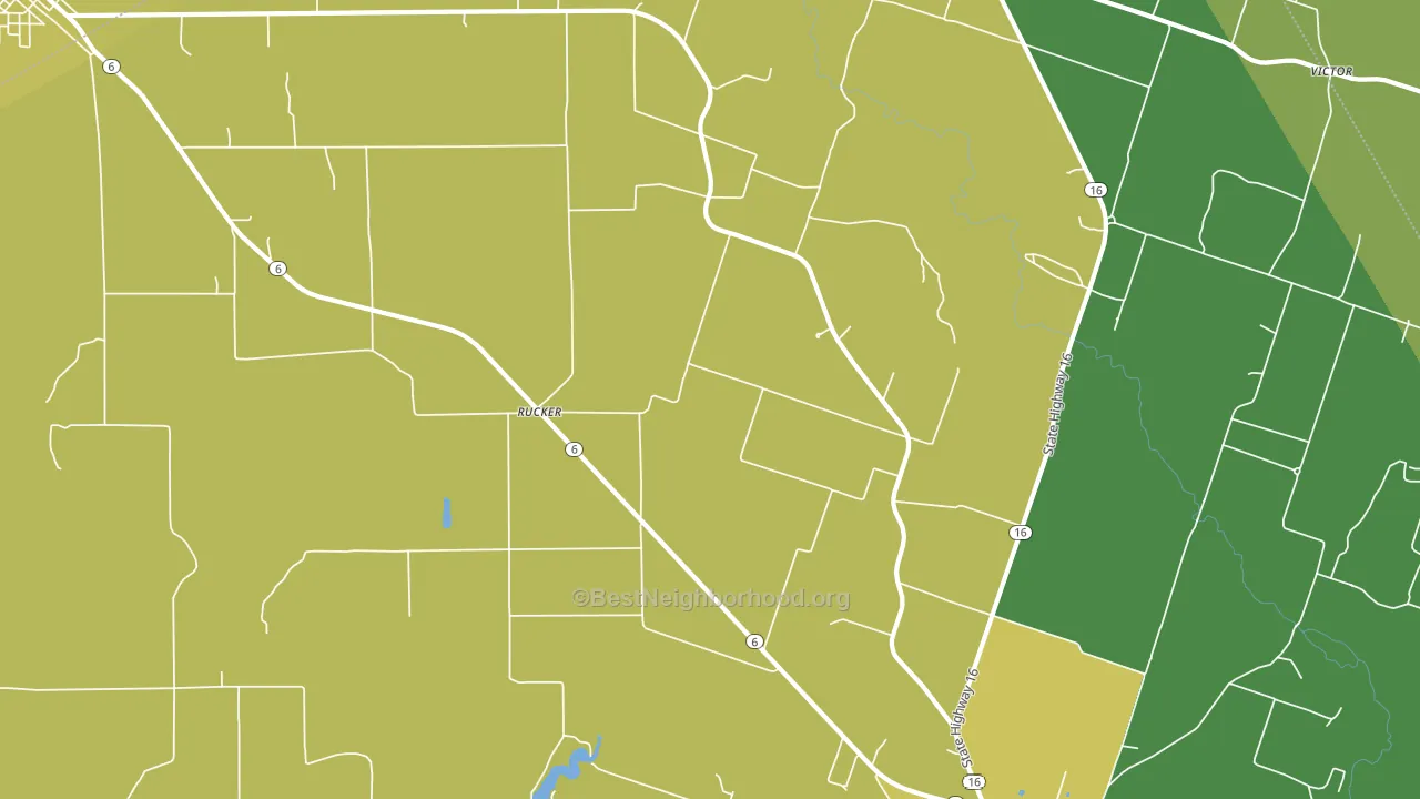 Rucker, TX block-group voter-turnout map
