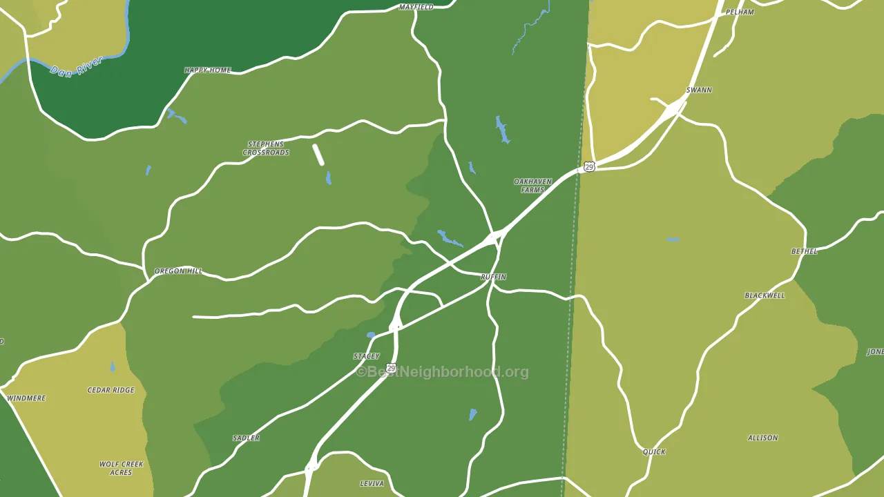 Ruffin, NC block-group voter-turnout map
