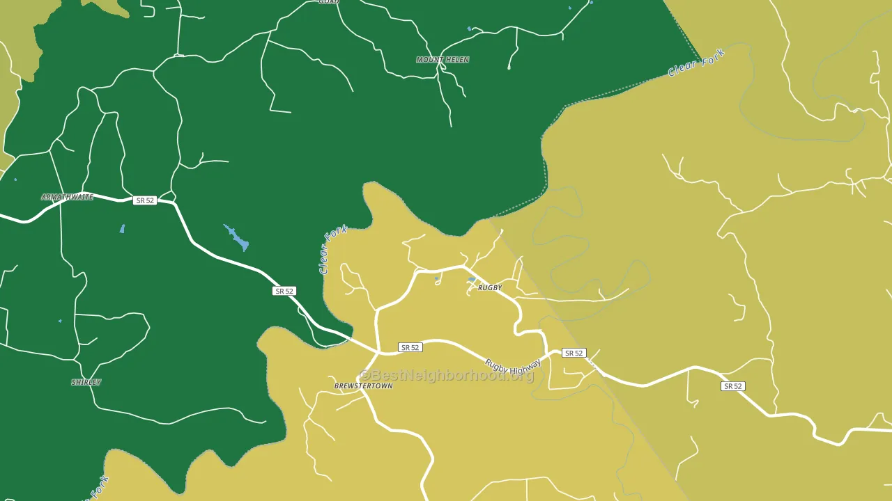 Rugby, TN block-group voter-turnout map