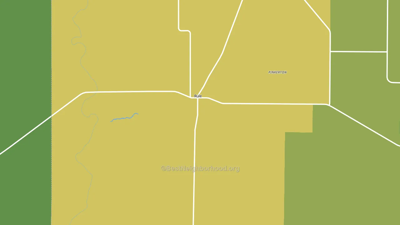 Rule, TX block-group voter-turnout map