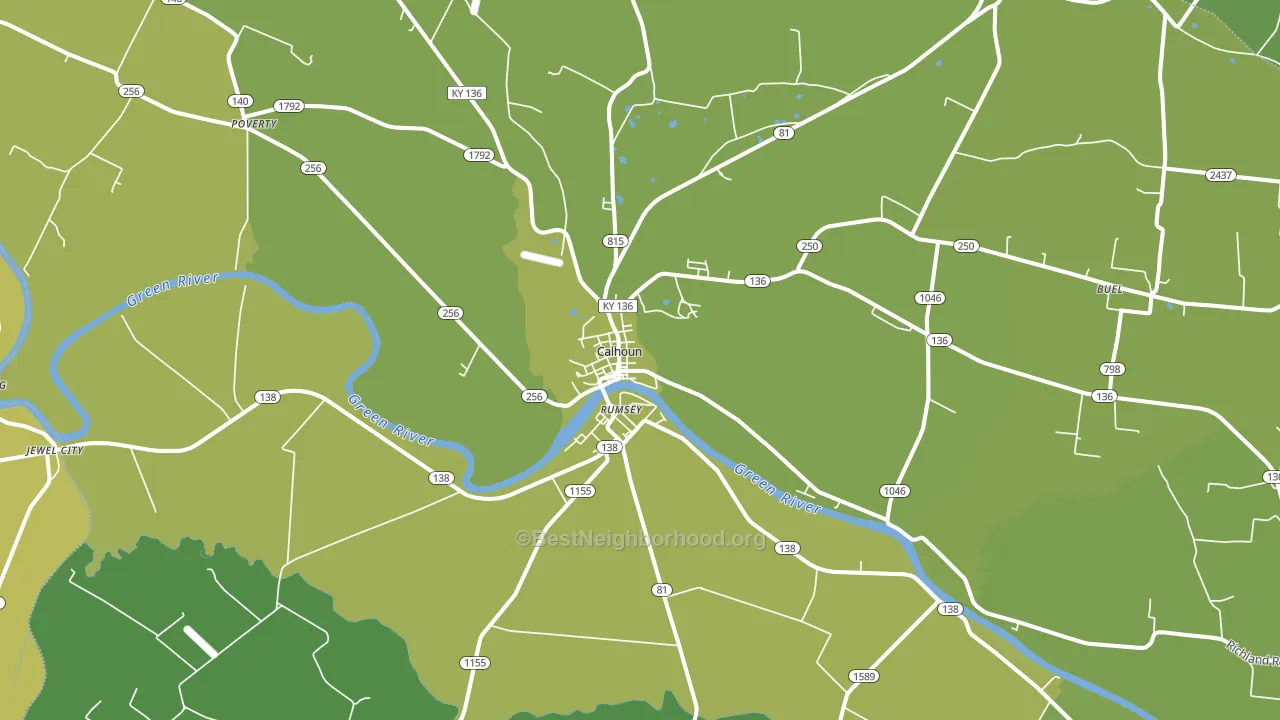 Rumsey, KY block-group voter-turnout map