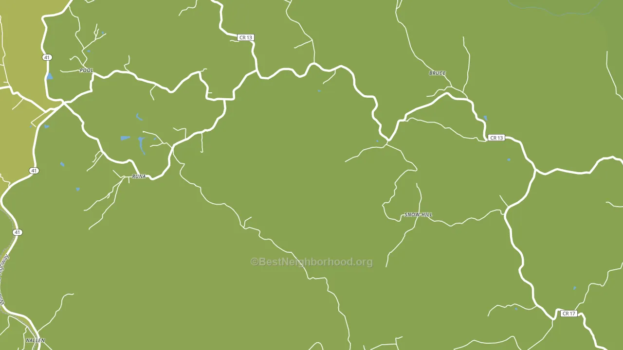 Runa, WV block-group voter-turnout map