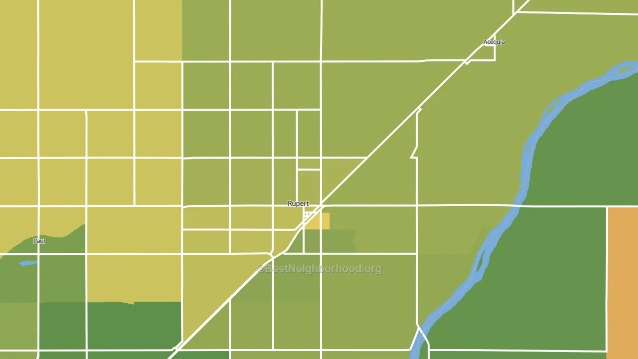 Rupert, ID block-group voter-turnout map