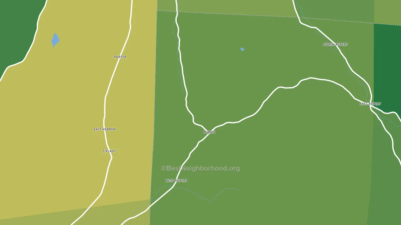 Rupert, VT block-group voter-turnout map