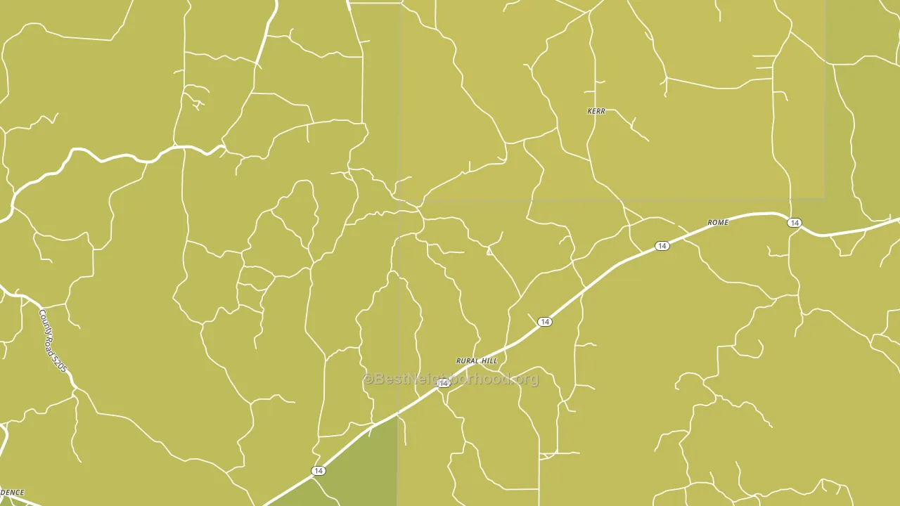 Rural Hill, MS block-group voter-turnout map