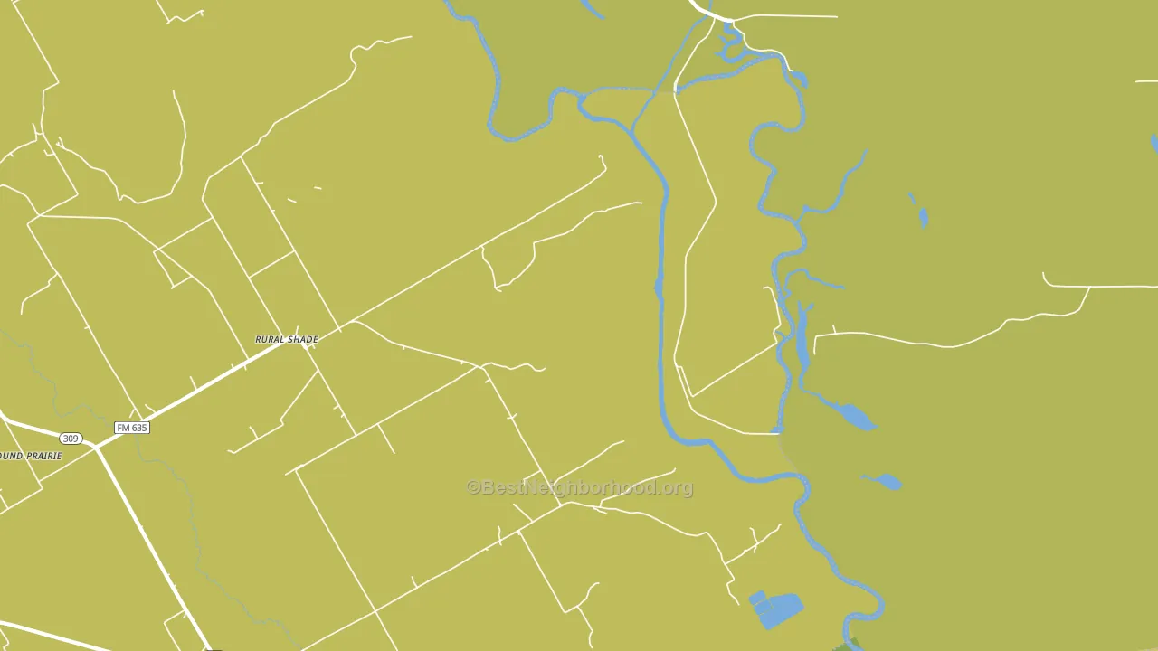 Rural Shade, TX block-group voter-turnout map