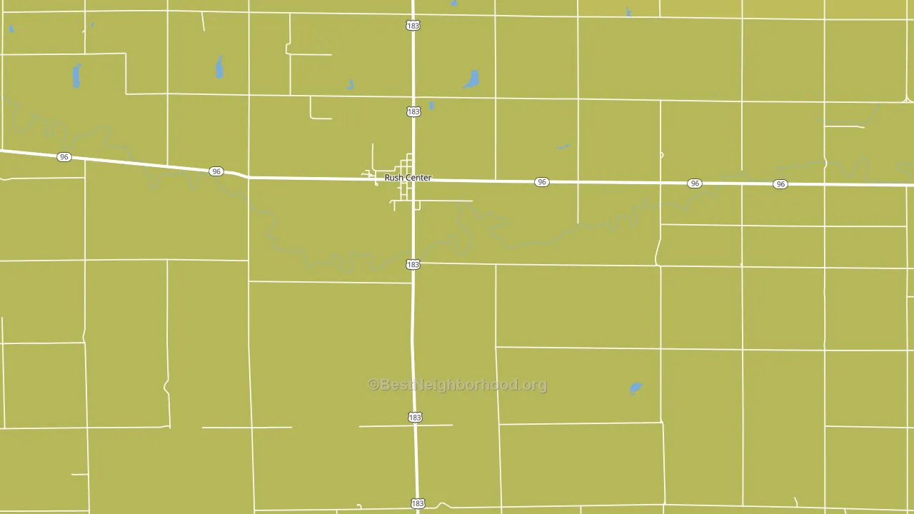 Rush Center, KS block-group voter-turnout map