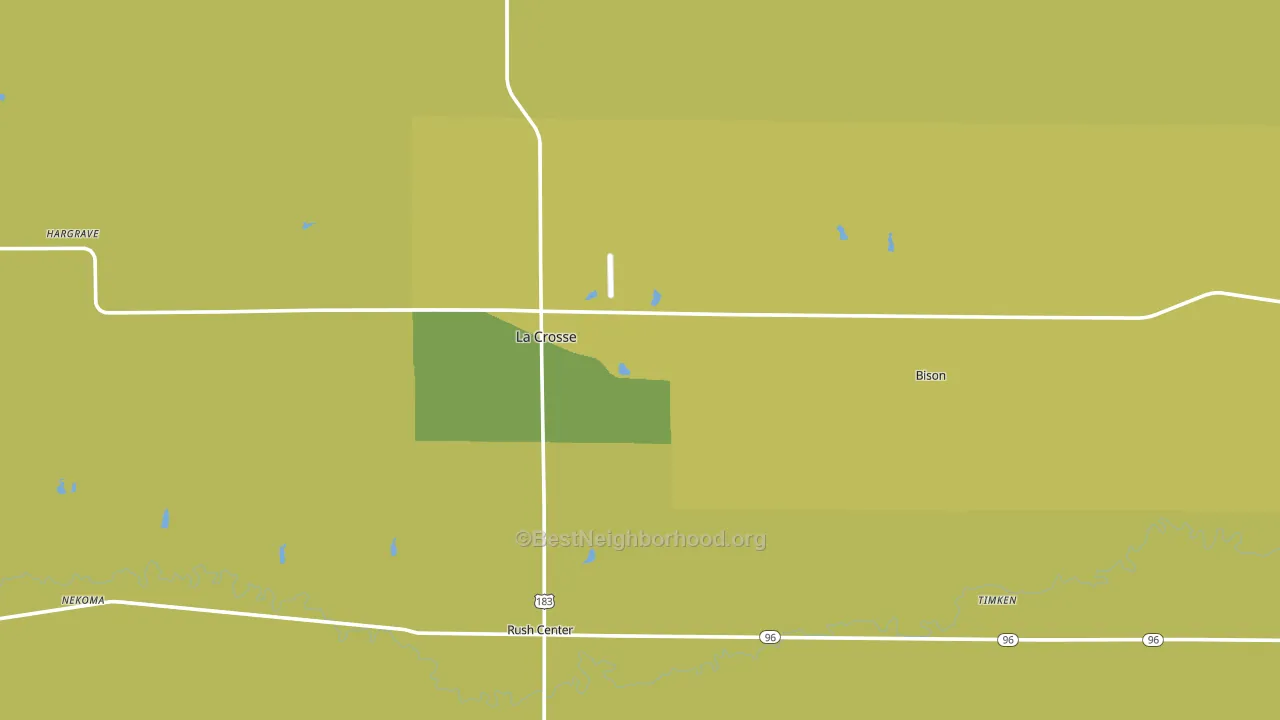 Rush County, KS block-group voter-turnout map