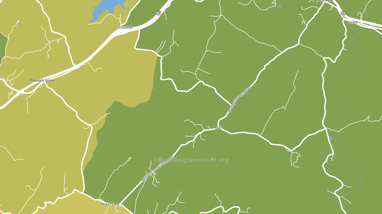 Rush, MD block-group voter-turnout map