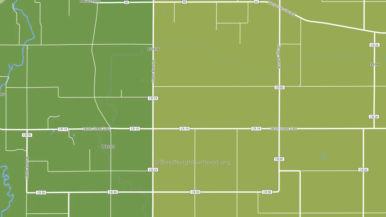 Ruskin, MN block-group voter-turnout map