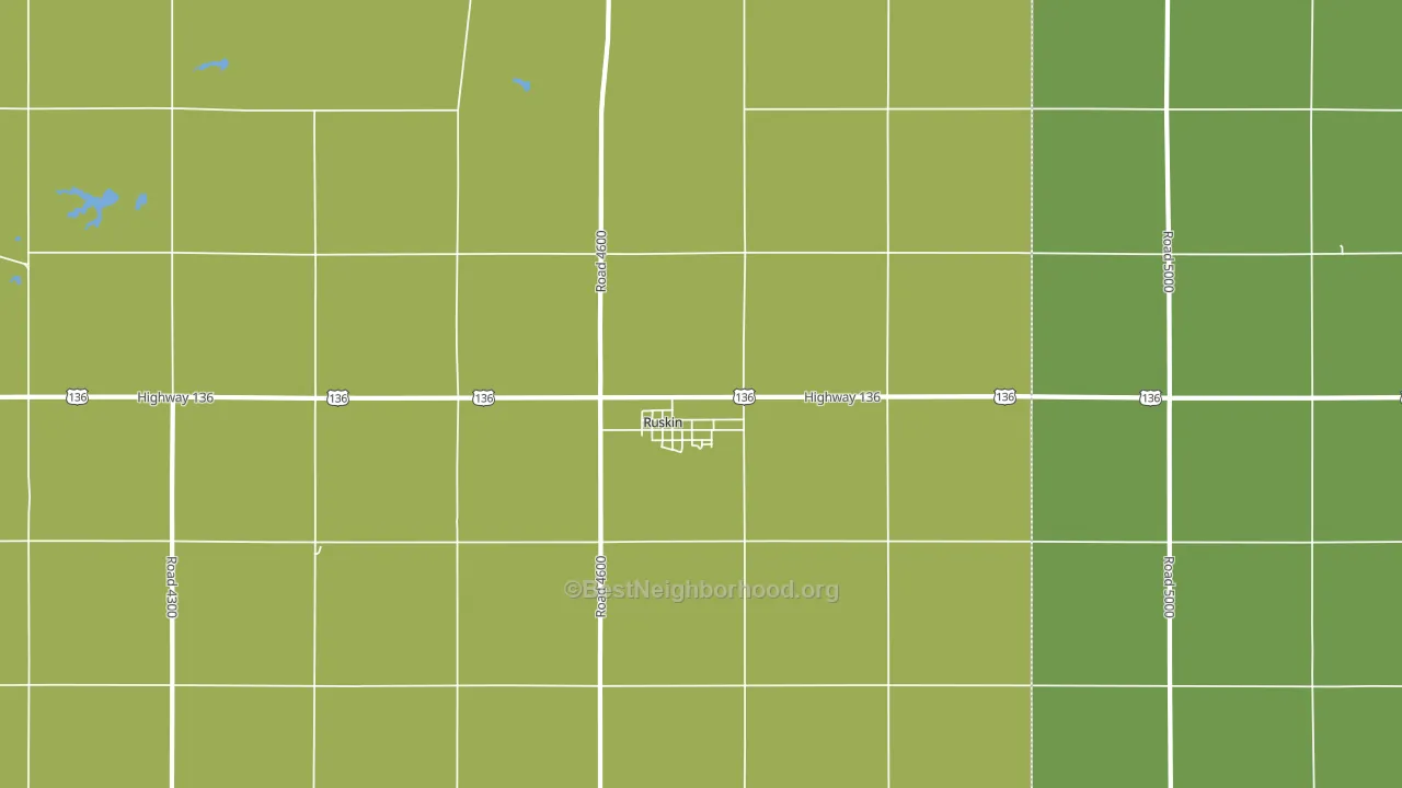 Ruskin, NE block-group voter-turnout map