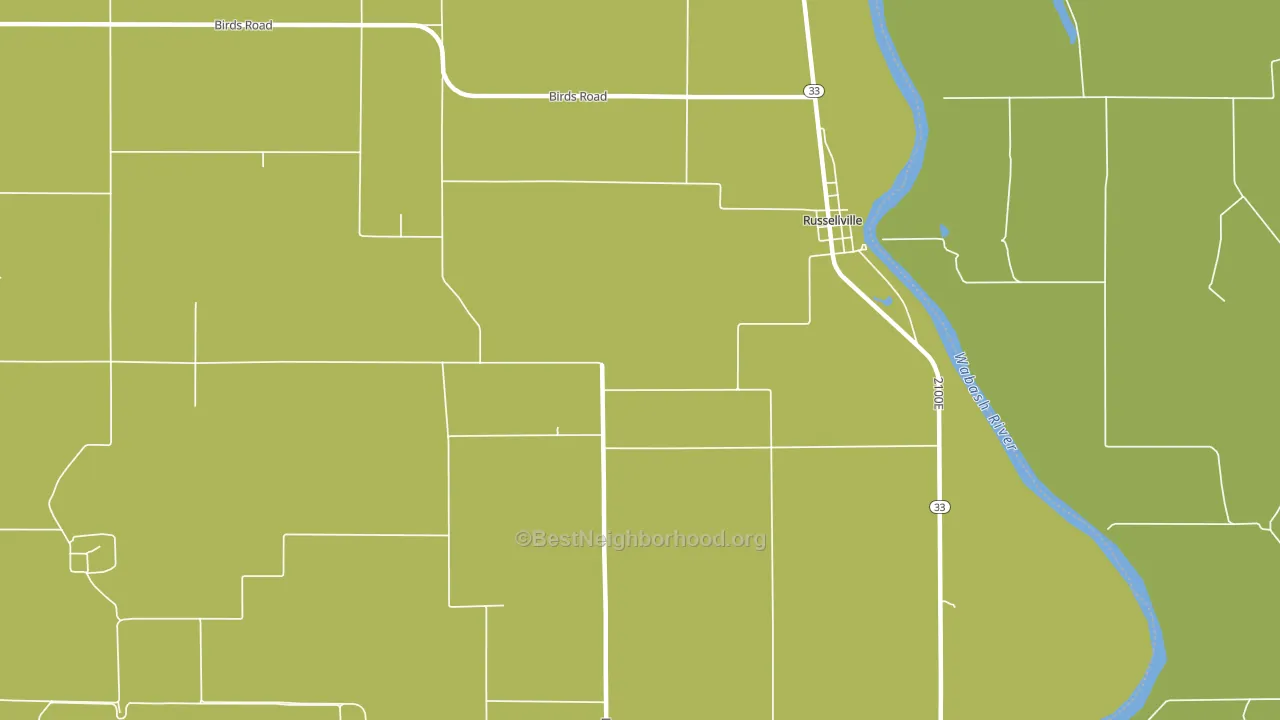 Russellville, IL block-group voter-turnout map