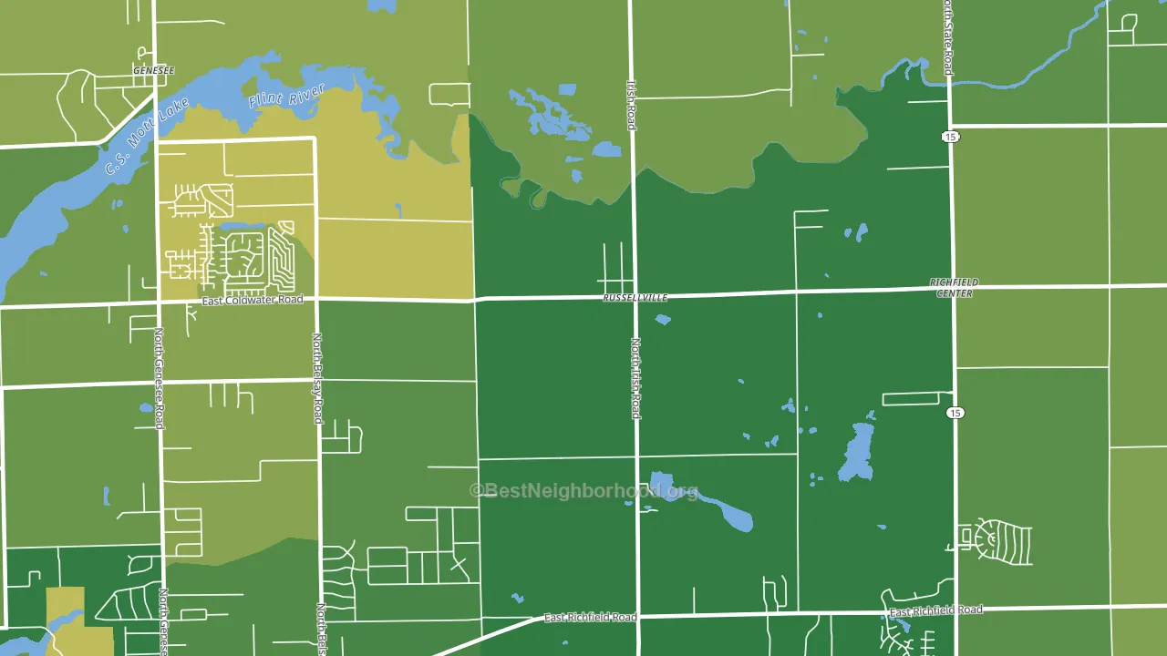Russellville, MI block-group voter-turnout map