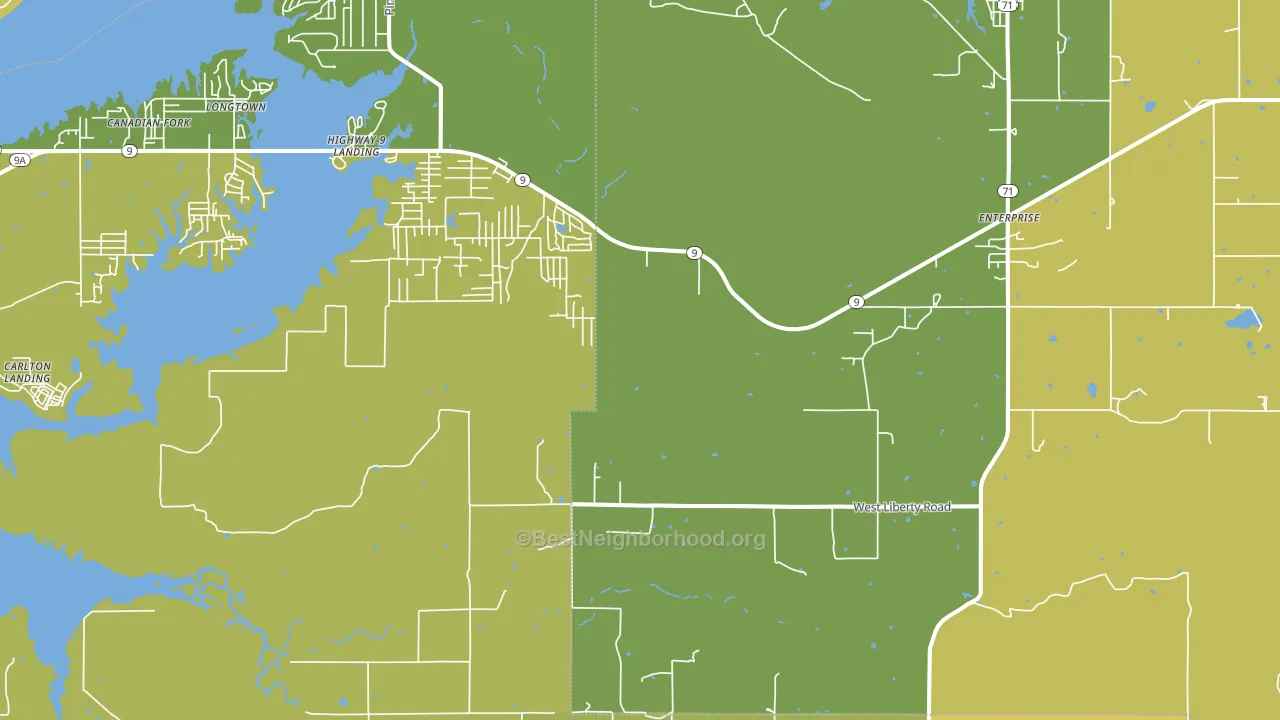 Russellville, OK block-group voter-turnout map