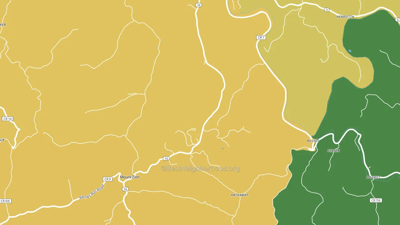 Russet, WV block-group voter-turnout map