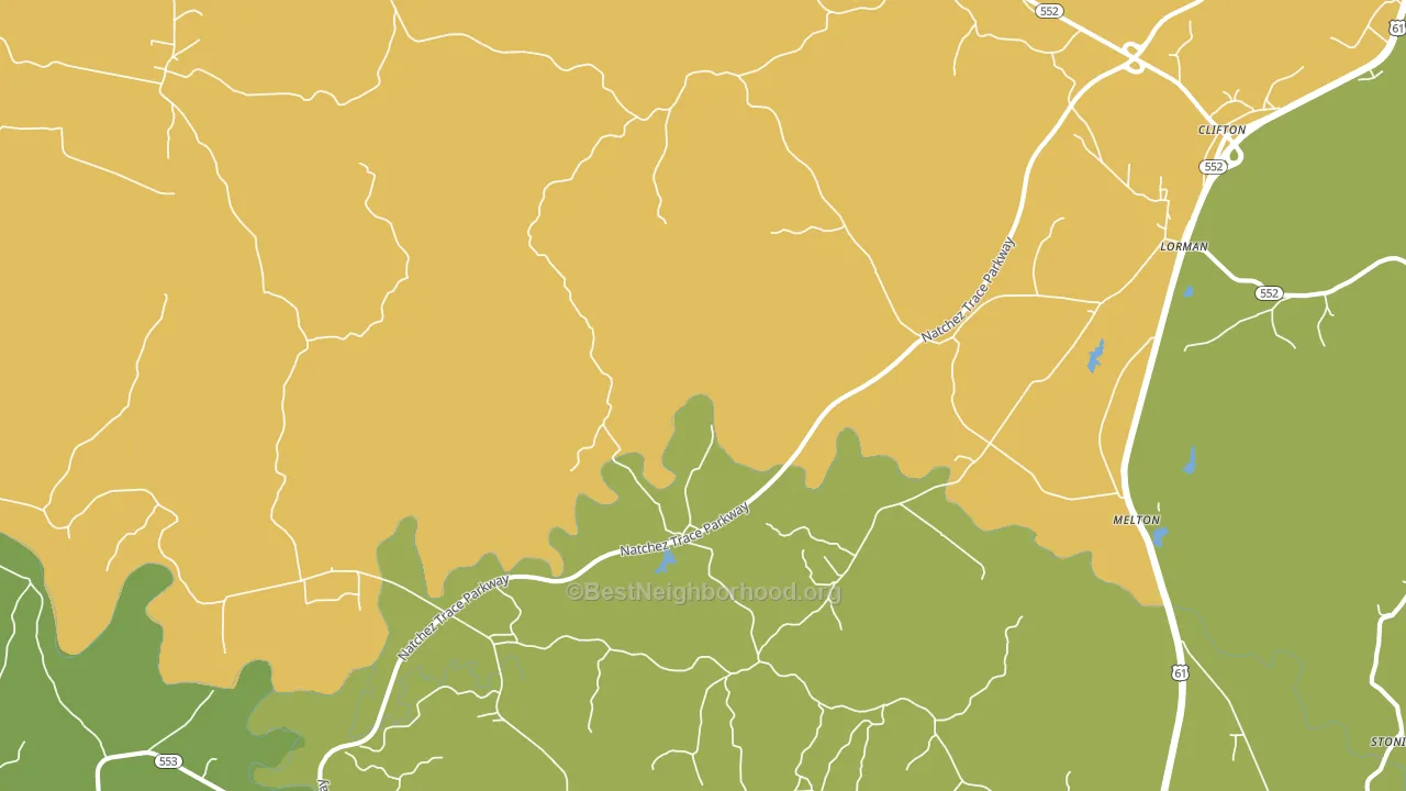 Russum, MS block-group voter-turnout map