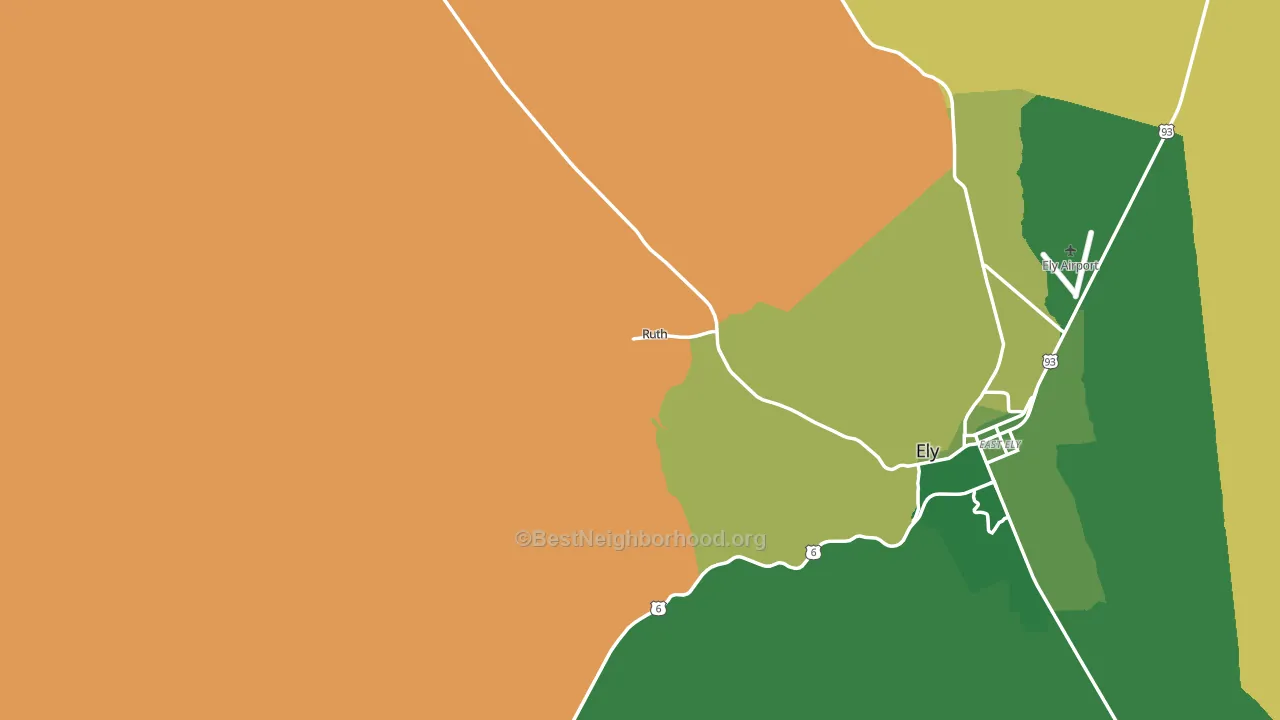 Ruth, NV block-group voter-turnout map