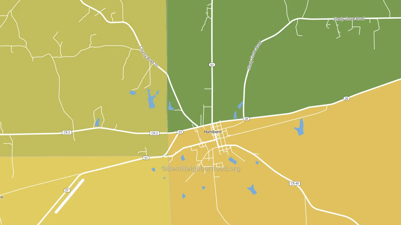 Rutherford, AL block-group voter-turnout map