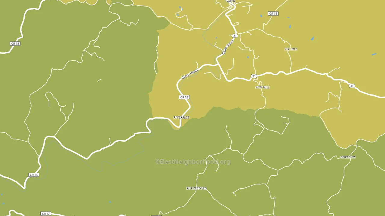 Rutherford, WV block-group voter-turnout map