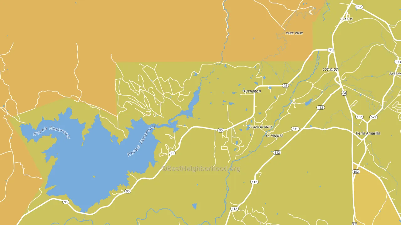 Rutheron, NM block-group voter-turnout map
