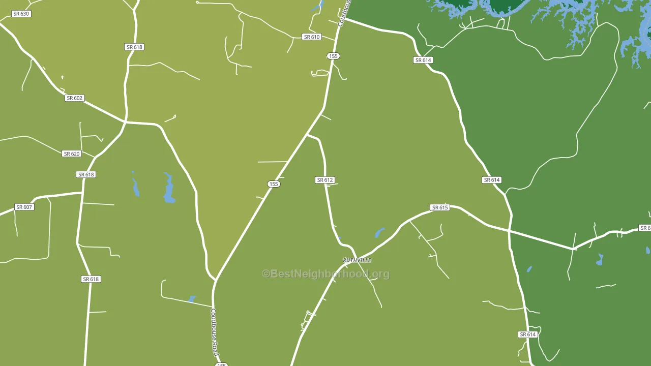 Ruthville, VA block-group voter-turnout map