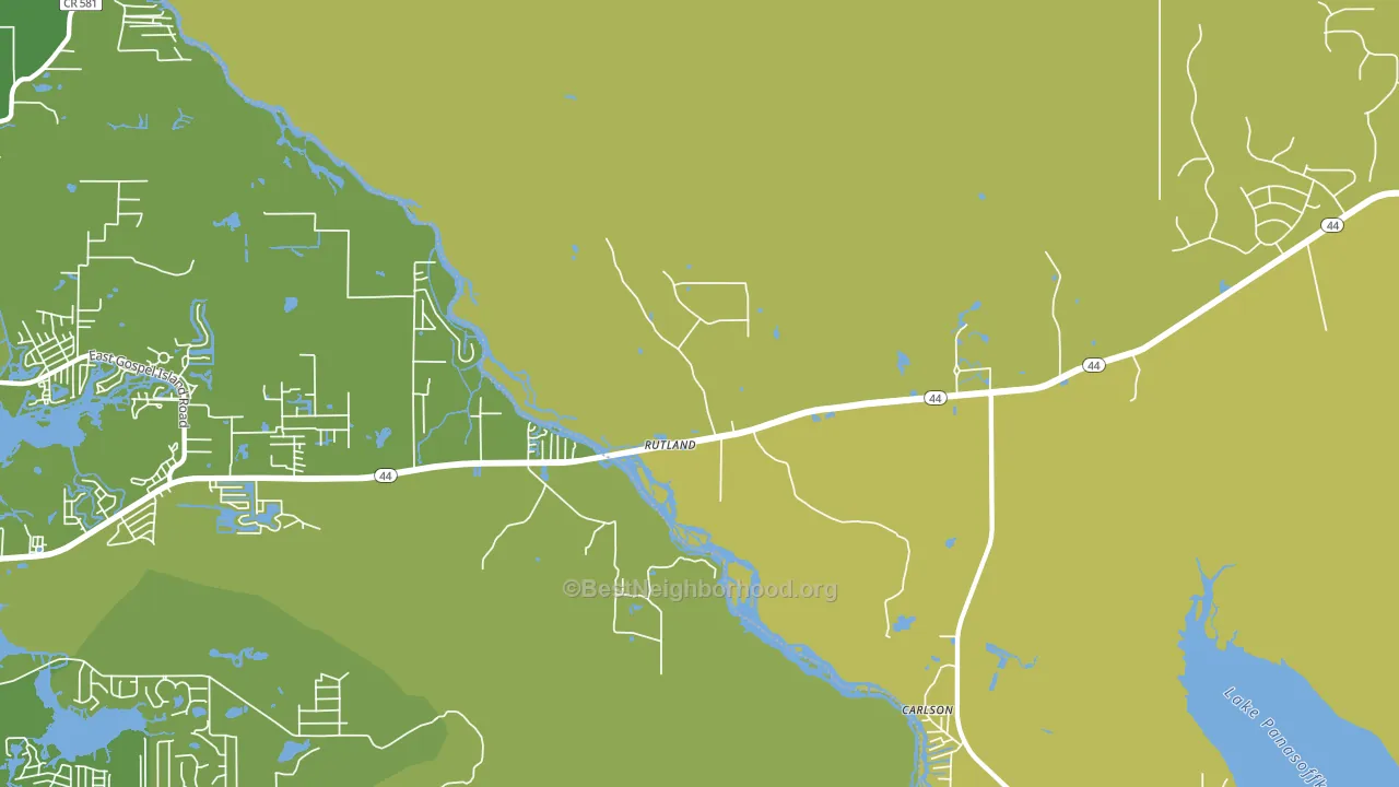 Rutland, FL block-group voter-turnout map