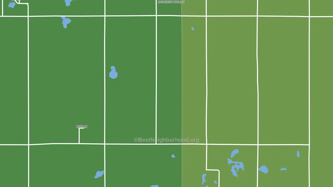 Rutland, SD block-group voter-turnout map