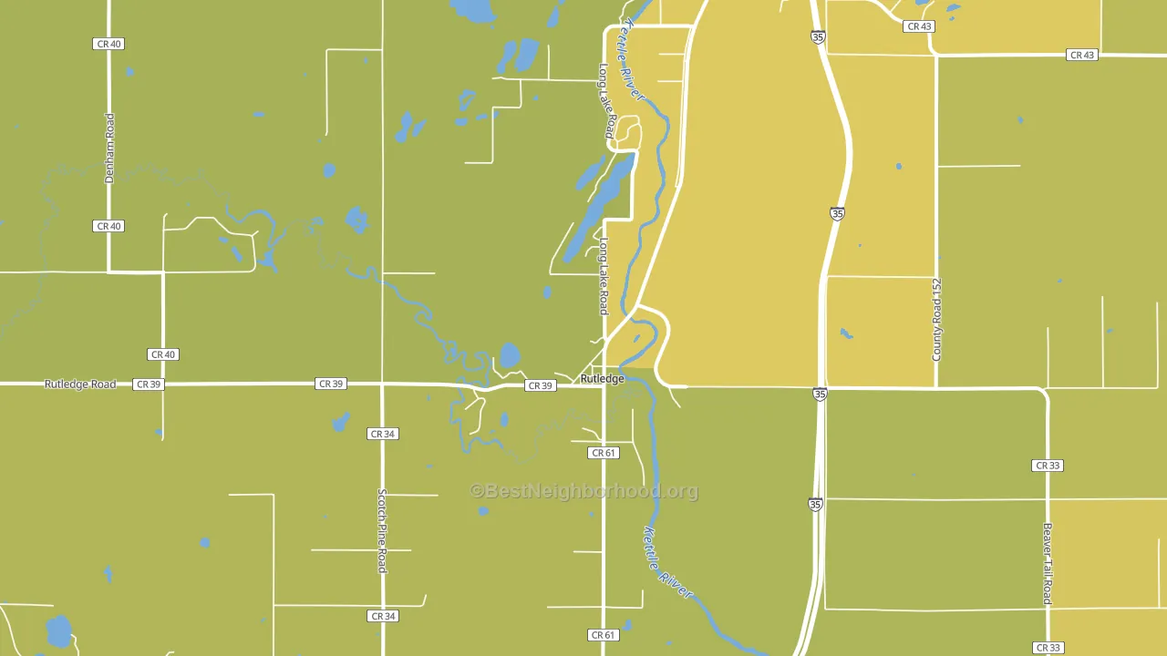 Rutledge, MN block-group voter-turnout map
