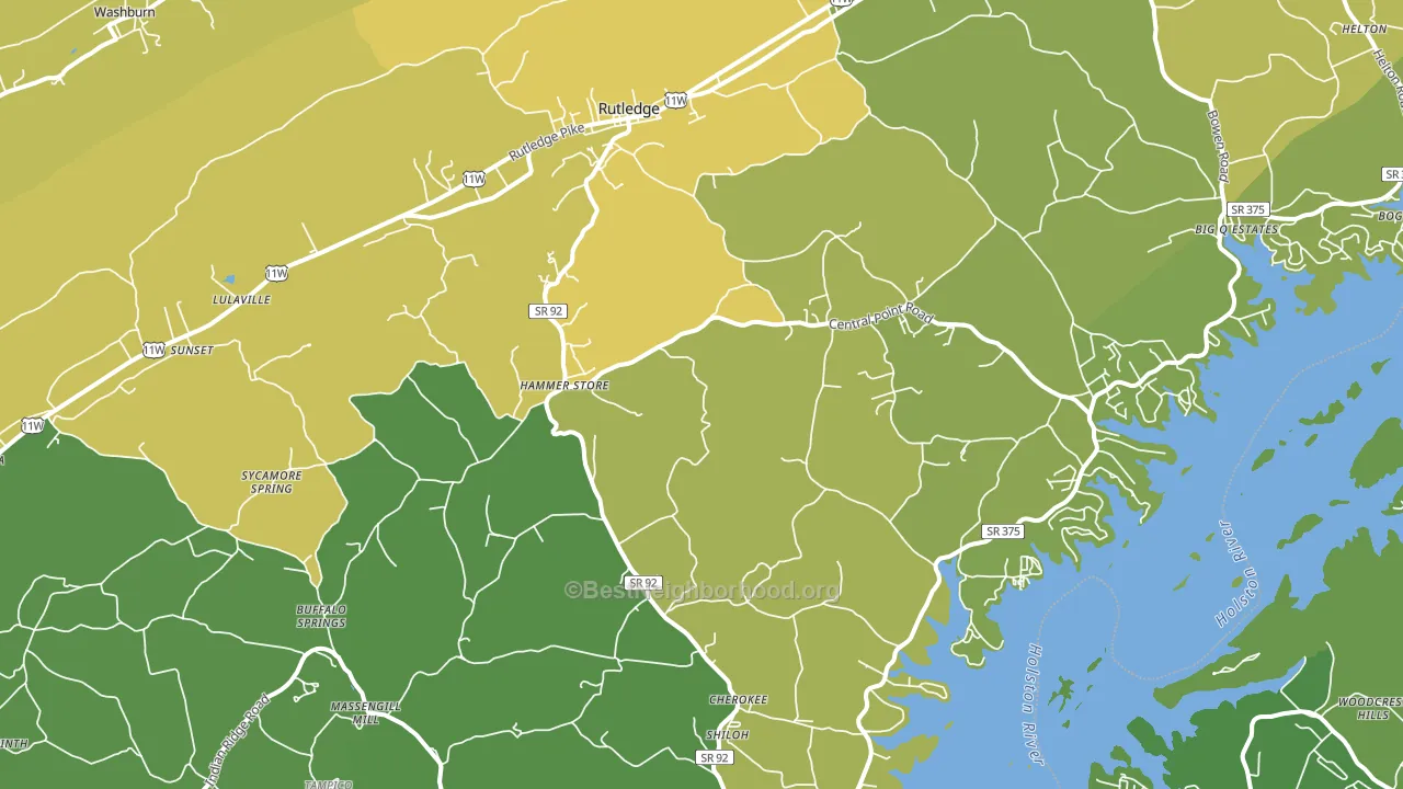 Rutledge, TN block-group voter-turnout map