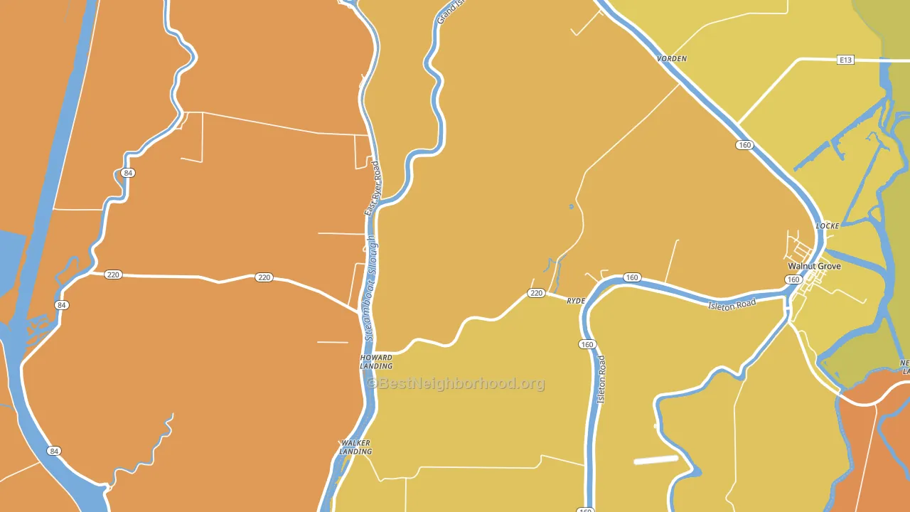 Ryde, CA block-group voter-turnout map