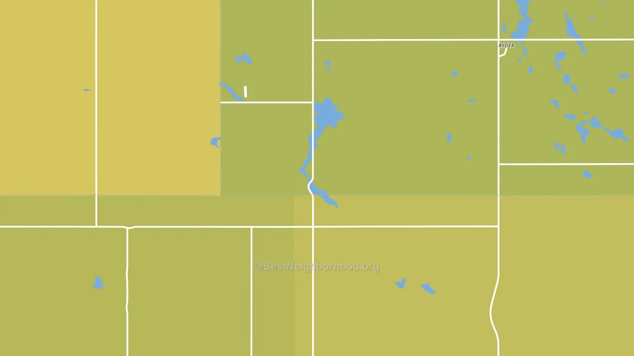 Ryder, ND block-group voter-turnout map