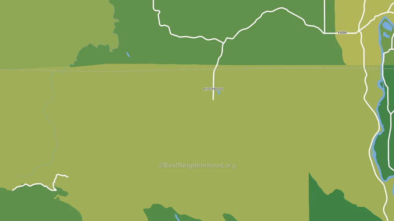 Ryderwood, WA block-group voter-turnout map