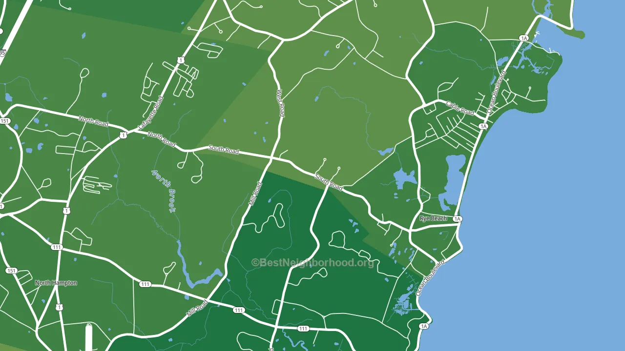Rye Beach, NH block-group voter-turnout map