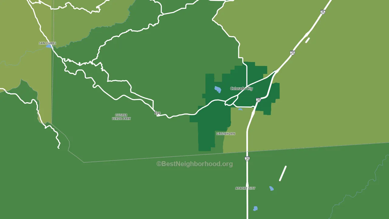 Rye, CO block-group voter-turnout map