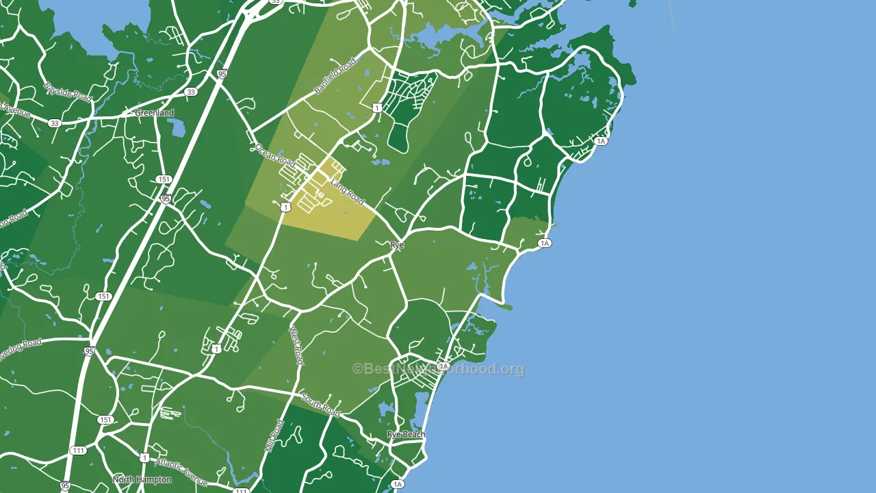 Rye, NH block-group voter-turnout map