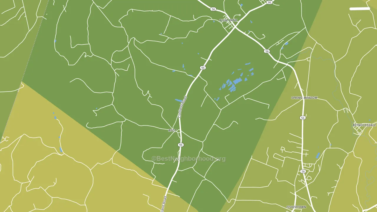 Ryot, PA block-group voter-turnout map