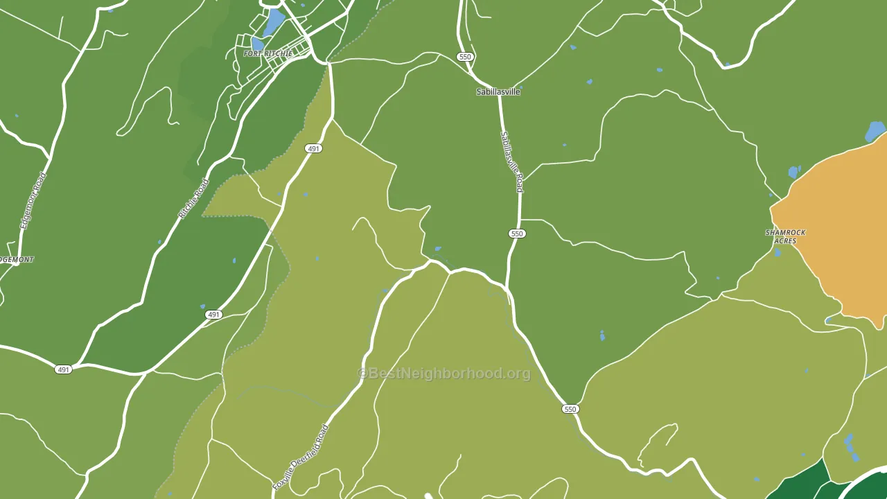 Sabillasville, MD block-group voter-turnout map